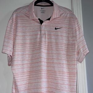 Nike | Tiger Woods Collection | Golf Polo | Pink/White | Large